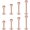 Rose Gold, variant on Briana Williams 16G Stainless Steel 3mm Ball Labret Monroe Lip Tragus Helix Earring Stud Barbell Ring Body Piercing Jewelry Kit