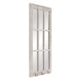 thumbnail image 4 of 24x36 Distressed White Windowpane Wall Mirror with Hooks, 4 of 5
