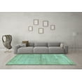 thumbnail image 3 of Ahgly Company Indoor Square Abstract Light Blue Modern Area Rugs, 5' Square, 3 of 4