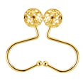 thumbnail image 3 of Ganchos para cortina de ducha, anillos decorativos para cortina de ducha, juego de 12 colgadores de ducha de metal dorado a prueba de óxido para cortinas de baño, diseño de bola hueca, 3 of 4