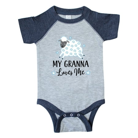 

Inktastic My Granna Loves Me Lamb Gift Baby Boy or Baby Girl Bodysuit