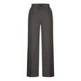 thumbnail image 5 of Summer Womens Plus Size Pants Women's Casual Solid Pants Elastic Waist High Waist Strap Home Pants Soft Womens Pants with Pockets Size S-3XL, 5 of 7