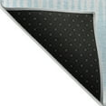 thumbnail image 4 of 5' X 8' Sky Blue And Gray Striped Washable Indoor Outdoor Area Rug, 4 of 5