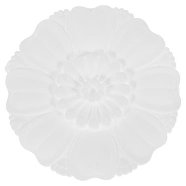 LEORX Ceiling Hole Cover Plate Ceiling Medallion White Circular Ceiling Enhancement for Home Renovation 1Pcs