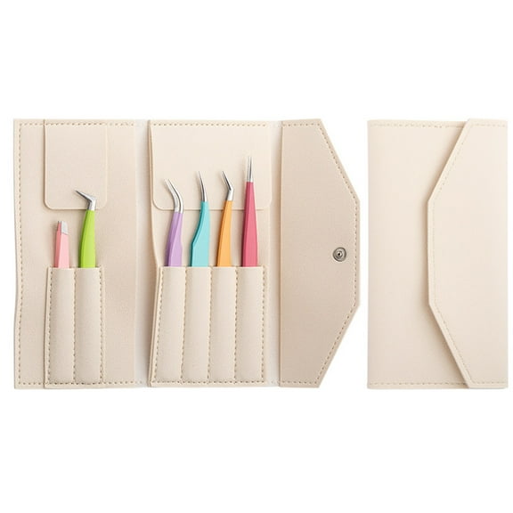 DUAIU 6-Piece Eyelash Extension Tweezer Kit - Professional Lash Tweezers Set for Beginners, Classic Lashes, Color-Coded for Easy Use