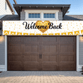 thumbnail image 5 of LUUFILx Welcome Back Banner Glitter Gold Heart Backdrop Party Supplies Decoration Event Background Photography Props School Office Reunion, 5 of 8