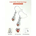 thumbnail image 6 of FaithHeart July Ruby Heart Birthstone Earrings for Women 925 Sterling Silver Celtic Knot Dangle Drop Earrings Hypoallergenic Jewelry Gift for Girlfriend Wife Birthday Valentine's Day Anniversary, 6 of 10