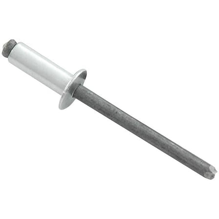 Allstar Performance ALL18103 Rivet - 3/8 in Head - 3/16 in Steel Mandrel - 1/4-3/8 in Grip Range - Natural Aluminum - Set of 250