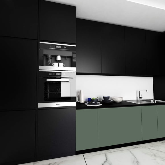 Papel adhesivo Livelynine negro mate 40 x 200 cm impermeable