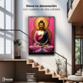 thumbnail image 2 of Cuadro Decorativo Canvas Revolution Marco Flotante Meditación Dorada 60x90 Marco plateado, 2 of 3