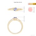 thumbnail image 4 of Angara Natural 0.2 Ct. Tanzanite with Diamond Side Stones Ring in 14K Yellow Gold for Women (Ring Size: 3), 4 of 9