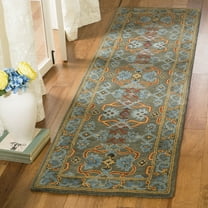 Safavieh Heritage Lance Floral Wool Runner Rug, Sage/Blue, 2'3" x 8'