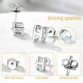 thumbnail image 6 of PROSTEEL Women Sterling Silver Initial Stud Earrings Cubic Zirconia Letter L Earrings Christmas Birthday Gift for Her Mom Girlfriend Daughter, 6 of 8