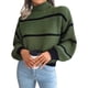 thumbnail image 2 of Striped Knitwear, Long Sleeve Easy To Match Acrylic Fibers Cropped Casual Striped Knitting Pullover For Women For Home Out ANGGREK Otros, 2 of 6
