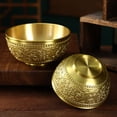 thumbnail image 2 of Wollet Pure Brass Bowl 6-inch, Creative Rice Bowl, Brass Spoon Chopsticks, Brass Tableware Set, 2 of 5
