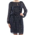 thumbnail image 3 of AMERICAN LIVING $89 Womens New 1066 Navy Metallic Dot Print Dress 16 B+B, 3 of 4