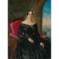 thumbnail image 3 of Peter Michal Bohúň 14x18 Black Modern Framed Museum Art Print Titled - Portrait of a Seated Lady with a Landscape in the Background (1870-1875), 3 of 5