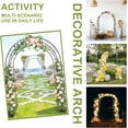 thumbnail image 3 of Qiushi 7FT Garden Arch Arbor, Heavy Duty Metal Arbour Archway, Decorative Frame Stand Trellis with Ground Stakes for Wedding Ceremony Party Plant Climbing Rose Vines Lawn Courtyard Patio, Black, 3 of 12