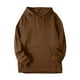thumbnail image 3 of Gibobby Sudaderas para mujer, Sudadera con capucha para mujer, con dobladillo irregular, holgada, para (Café,XG), 3 of 5