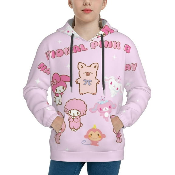 Sanrio Pochacco Kids' Hoodie 3d Print Sweatshirt Soft Pullover Hooded With Big Pockets Fans Gifts For Boys Or Girls Small