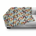 thumbnail image 3 of Geometric Circle Soft Flannel Fleece Throw Blanket, Old-Fashion Bound Squaring Circle Forms in Different Tones Centre Image, Cozy Plush for Indoor and Outdoor Use, 50" x 60", Multicolor, by Ambesonne, 3 of 6