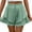 Green3, variant on ManxiVoo Womens Layered Shorts Comfortable Tied Waist Summer Casual Stretch Breezy Everyday Short Pants S Size Green