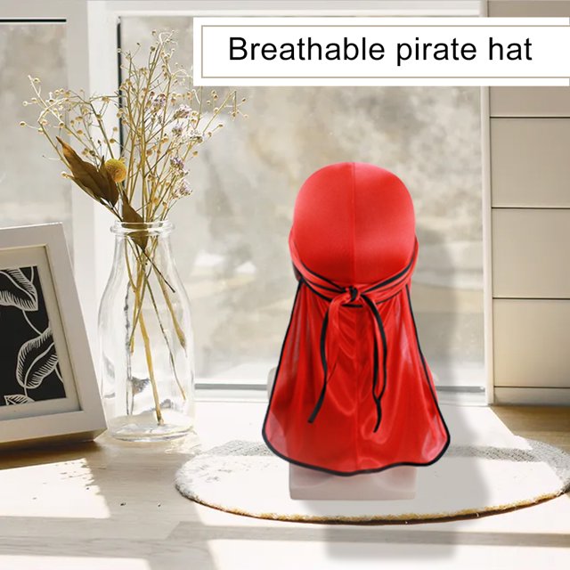 Langgg Bonnet Soyeux avec Longue Queue Mode Élasticité Flexible Ajustable pour Amateurs de Cyclisme Décoration Quotidienne Rouge code Moyen