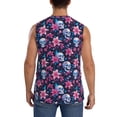 thumbnail image 4 of Pofeuu funny Skull daisy flower Print Men's Muscle T-Shirt, Sleeveless, Muscle Tank, Classic Muscle Tee Top For Men Casual Sleeveless Muscle T-Shirt Trendy Clothes-Medium, 4 of 7