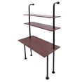 thumbnail image 6 of Large Wall Mounted Writing Table Working Computer Desk w/ Storage Bookshelf Shelf Organizer, 6 of 18