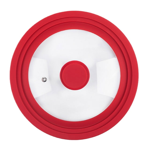 kurtrusly Kitchen Pot Cover With Food Grade Silicone Not Easy To Rust Kitchen Pot Coverl red 16-18-20