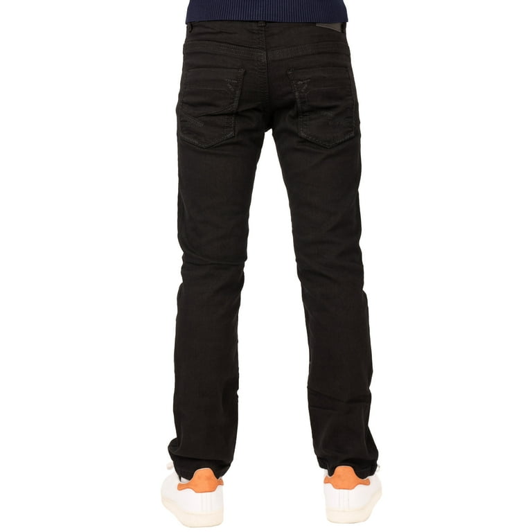 CULTURA AZURE Boy's Saddle Stitch Stretch Jeans, Jet Black,