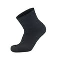 thumbnail image 2 of 4 pairs Extra Wide Diabetic Cotton Socks, Quarter/Over-the-Ankle Health Socks (Black, Size 11-16), 2 of 5