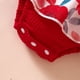 thumbnail image 3 of Gibobby Mamelucos para bebe niño Conjunto de diademas de manga larga con estampado floral para niñas pequeñas(Rojo, 3-6 Meses), 3 of 5