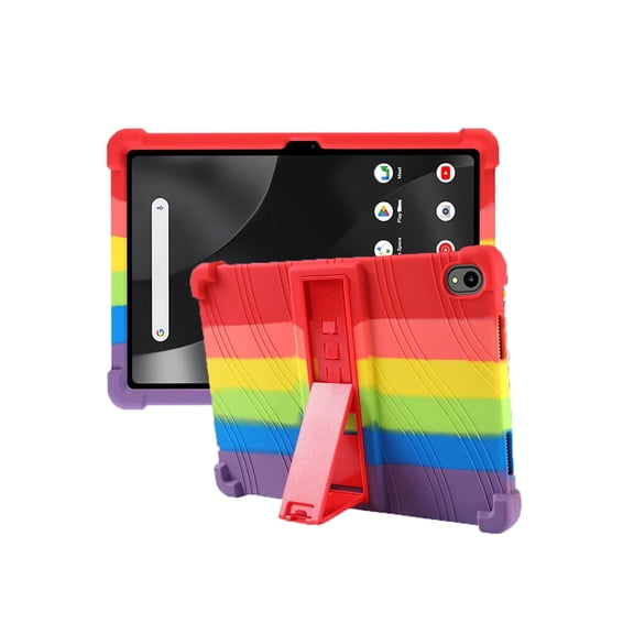 Silicone Case for onn 11 inch 2024 Model, Soft Flexible Shockproof Protective Tablet Cover, Anti-Scratch & Lightweight Slim Design-Rainbow