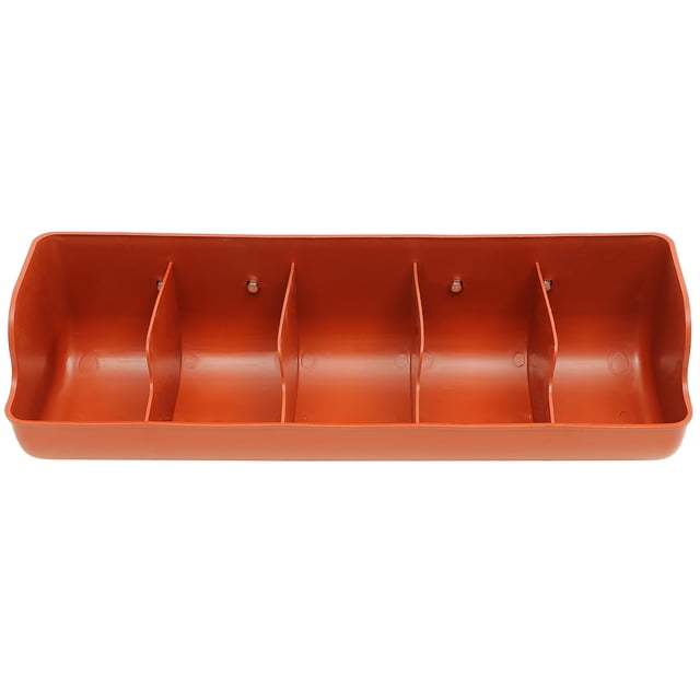 Miangastore Practical Pig Manger Plastic 5-compartment Pig Feeder Piglet Feeding Groove