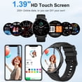 thumbnail image 6 of AI Smart Watch for Men Android iphone, 1.39" Touchsreen Fitness Tracker with Bluetooth Call, 110+ Sport Modes, IP68 Waterproof, Gift Idea, Black, 6 of 7