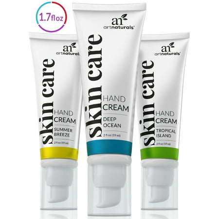 ArtNaturals Hand Cream Repair Set - (3 x 2 Fl Oz / 60ml) - for Extremely Dry, Cracked and Aging Hands - Retains Moisture and Protects Skin from Working and Aging - Gift (The Best Hand Cream For Dry Cracked Hands)