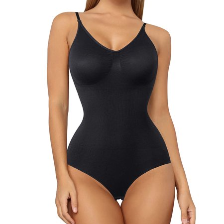 

FITVALEN Seamless Bodysuit for Women Tummy Control Shapewear | Sculpting Body Shaper Thong Dupes Shaping Tops