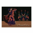 thumbnail image 1 of Spanish Cutting Board, Traditional Dancer Woman in Barcelona City with Historical Architecture Vibrant, Decorative Tempered Glass Cutting and Serving Board, in 3 Sizes, by Ambesonne, 1 of 2