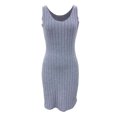 thumbnail image 4 of Vestido de manga larga con cuello redondo para mujer, minivestido de punto suave de Color liso, 2 en 1, otoño y primavera, 4 of 6