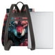 thumbnail image 3 of Fotbe Red Flame Wolf Head Mochila Bolso con Estampado para Mujer, Mochila Antirrobo de Nylon Impermeable, Bolsa Ligera de Hombro, 3 of 4