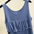 thumbnail image 3 of Maean Womens Nightgowns Sleeveless Long Nightshirts Sleepwear Soft Lounge Round Neck Pleated Dress, 3 of 5
