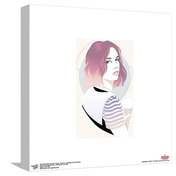 Gallery Pops Netflix Stranger Things: Season 3 - 80s-Style Robin Buckley Canvas Wall Art, Unframed Version, 12" x 12"