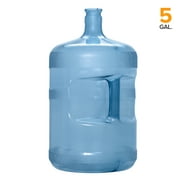 5 Gallon PC Plastic Crown Cap Water Bottle Container Reusable Jug (Made in USA)