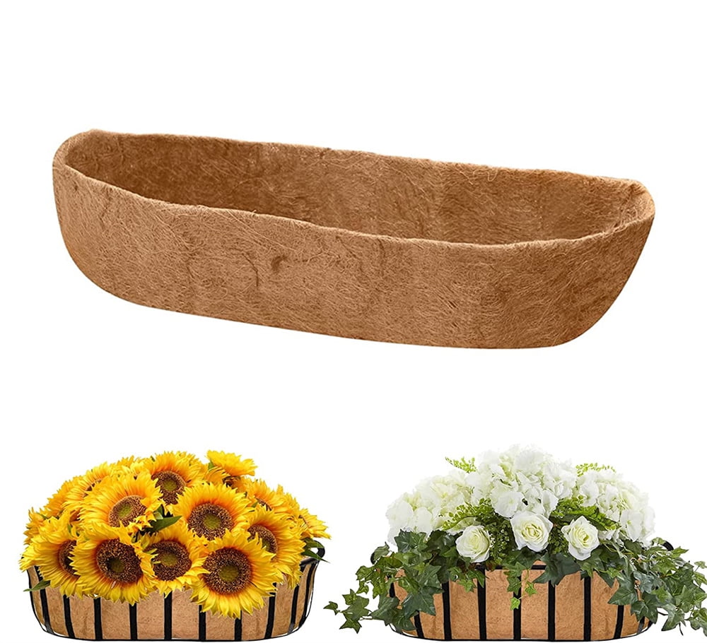 NOGIS Coco Liner Trough Coco Liner for Planters, 30/36/48 inch Half