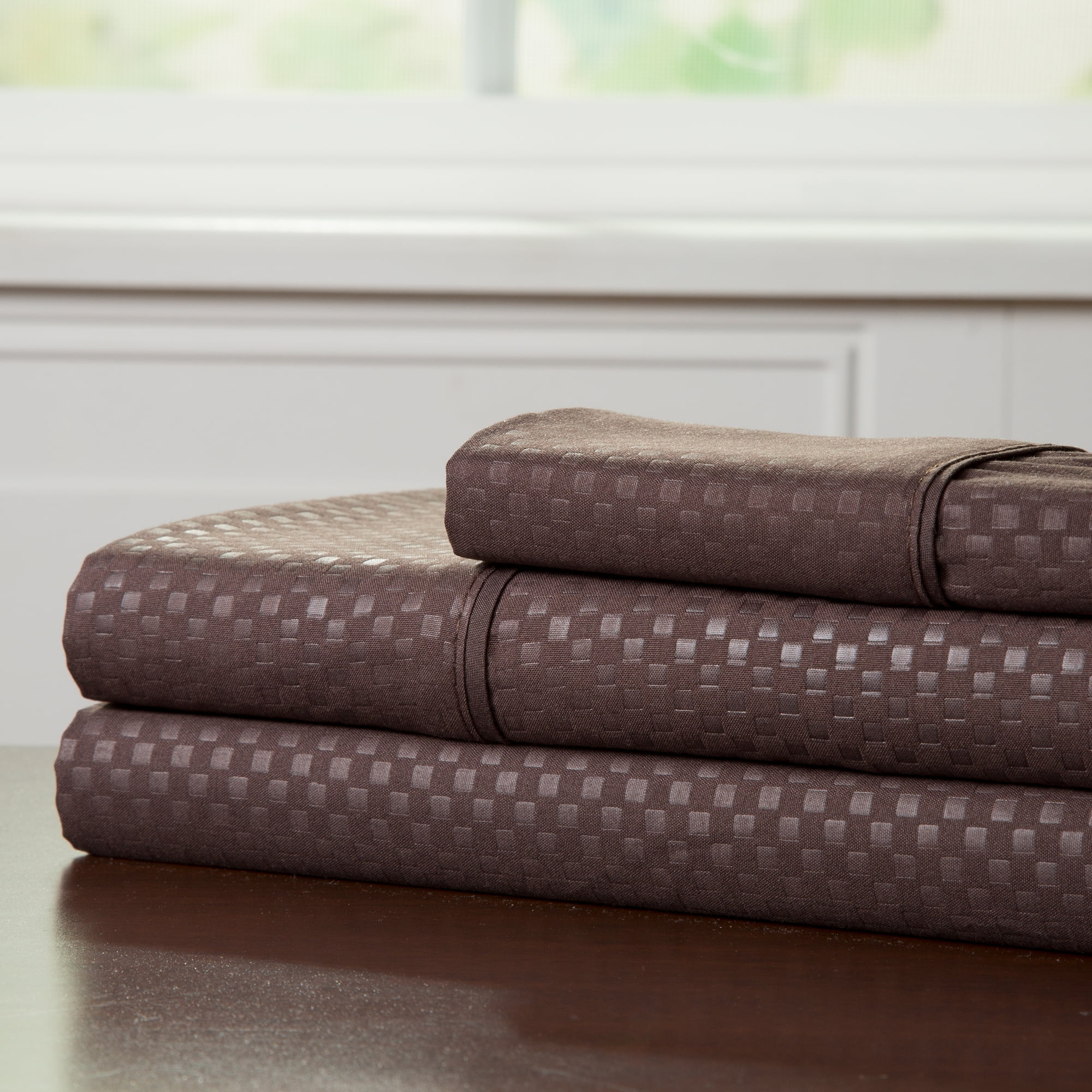 Brushed Microfiber Sheets Set 3 Piece Bed Linens by Somerset Home