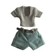 thumbnail image 1 of Figuras de acción a escala 1/12, ropa, camiseta, pantalones cortos, conjunto con cinturón, muñeca de moda estilo A, 1 of 9