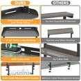 thumbnail image 5 of Mintazer 3-Tier Clamp-On Desk Shelving Unit with Under-Desk Cable Management Tray for Table Accessories, Gaming Devices, and More, Storage Tray, Desktop Organizer, Black, 5 of 10