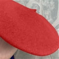 thumbnail image 4 of Girls's Stretch Beret Hat Classic French Style Red Beret Caps Beanie Floppy Cloche Wool Color Scarf Wrap Hat, 4 of 5