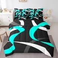 thumbnail image 1 of Erosebridal Geometric Stripe Bedding Queen Size,Abstract Artwork Comforter Sets with Sheets,Geometry Lines Decor,Reversible,Lightweight,7 Pieces, 1 of 5